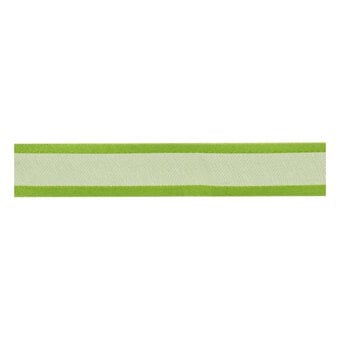 Lime Green Organza Satin Edged Ribbon 12mm x 5m