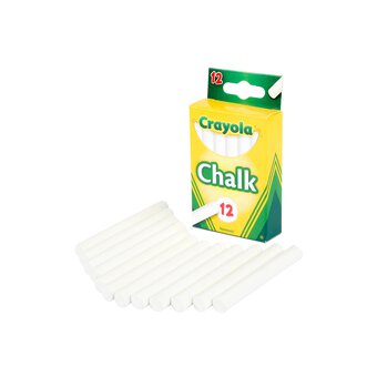 Crayola Anti-Dust White Chalk Sticks 12 Pack