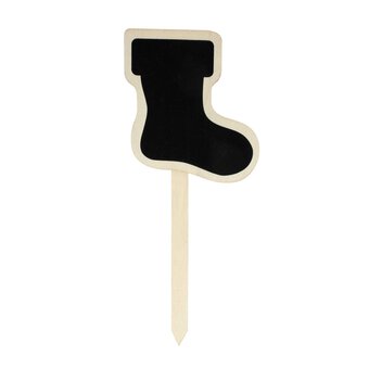 Wooden Blackboard Stocking Pick 24cm
