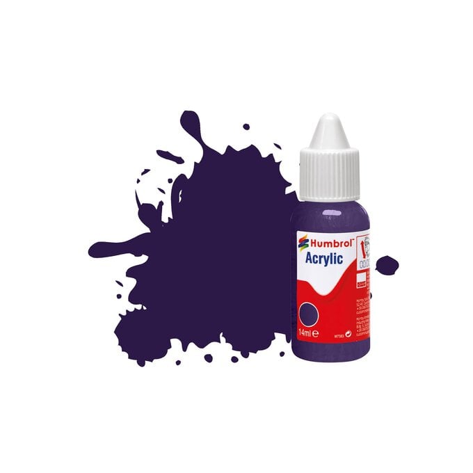 Humbrol 68 Purple Gloss Paint Acrylic Dropper 14ml image number 1