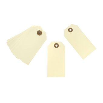 Ivory Luggage Gift Tags 11cm 24 Pack 