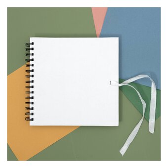 White Scrapbook with Coloured Sheets 8 x 8 Inches