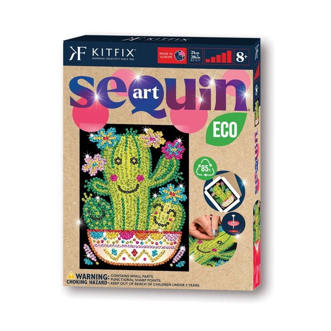 Kitfix Cactus Sequin Art Red Kit image number 1