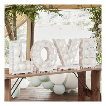 Ginger Ray White Love Balloon Mosaic Letters