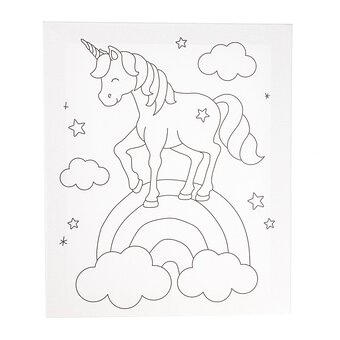 Unicorn Colour-in Canvas