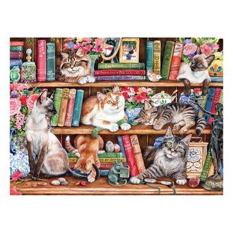 Gibsons Puss Back in Books Jigsaw Puzzle 1000 Pieces
