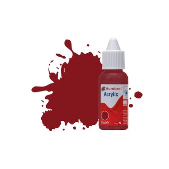 Humbrol 133 Brown Satin Acrylic Paint Dropper 14ml 