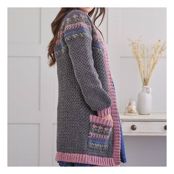 Knitcraft Crochet Flower Fair Isle Cardigan Digital Pattern 0359