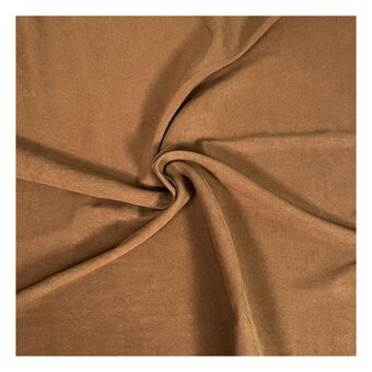 Brown Poly Spandex Suede Fabric by the Metre