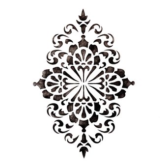 Floral Décor Stencil 21cm x 29cm