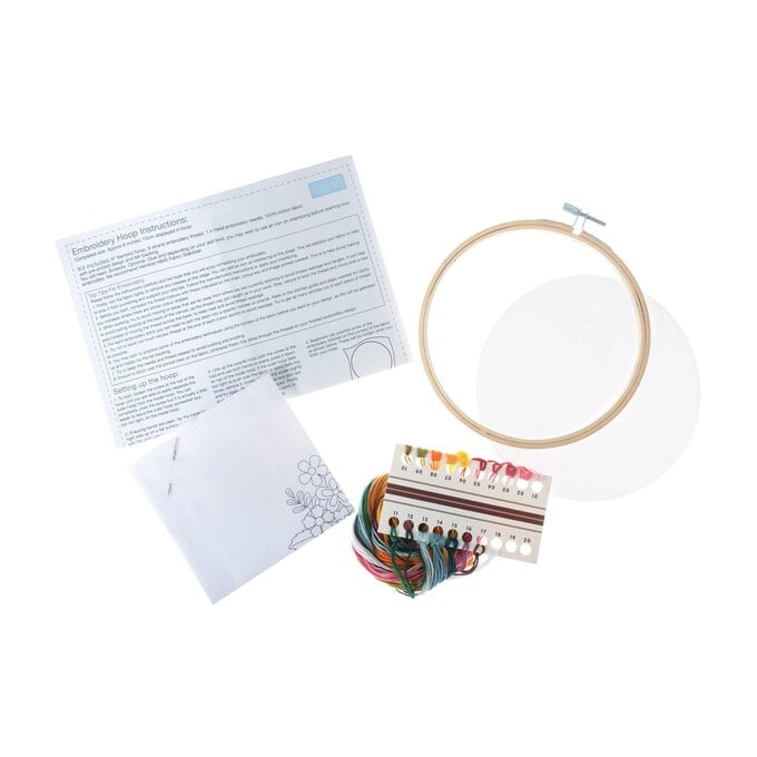 Trimits Spring Floral Embroidery Hoop Kit image number 3