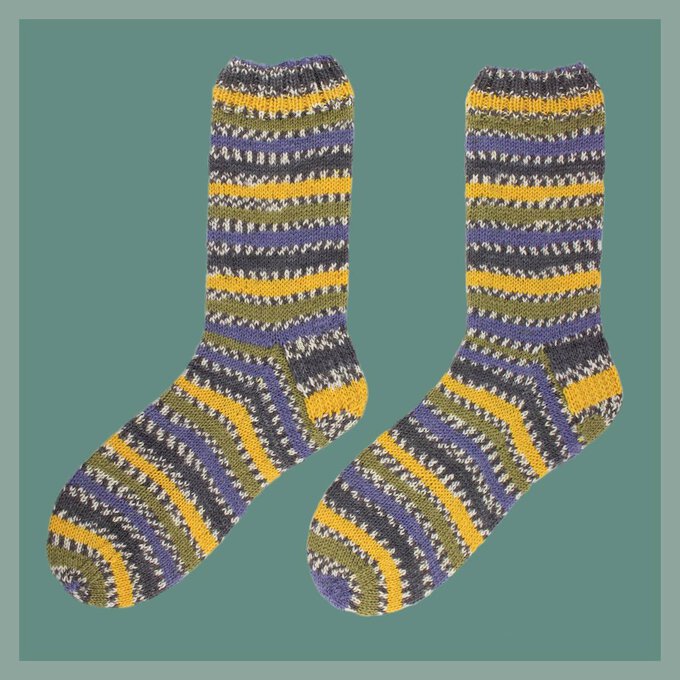 West Yorkshire Spinners Seeing Stripes Sock Pattern image number 4