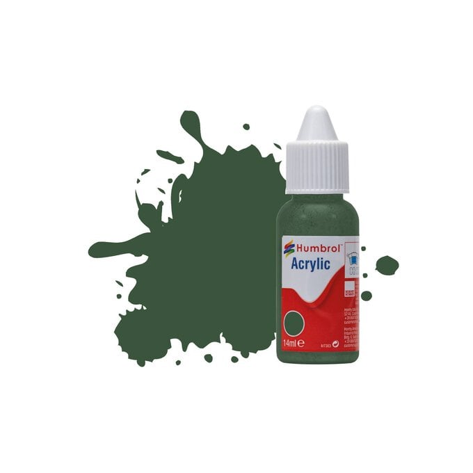 Humbrol 78 Cockpit Green Matt Acrylic Paint Dropper 14ml image number 1