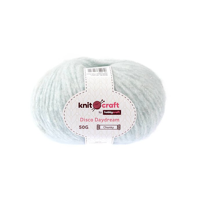 Knitcraft Pale Aqua Disco Daydream Chunky Yarn 50g 