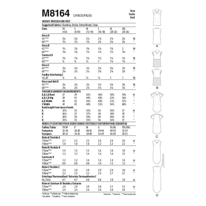 McCall’s Robin Dress Sewing Pattern M8164 (XS-M) image number 2
