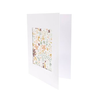 White Rectangle Aperture Cards  A5 10 Pack