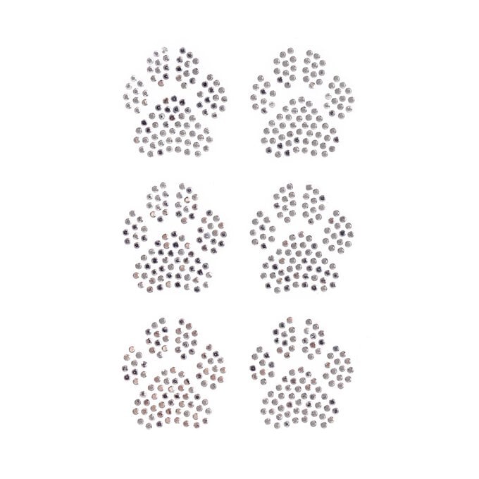 Paw Iron-On Gems 6 Pack image number 1