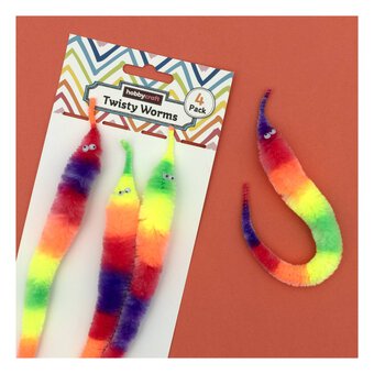 Rainbow Twisty Worms 4 Pack