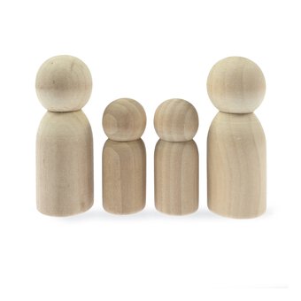 Decorate Your Own Wooden People 4 Pack