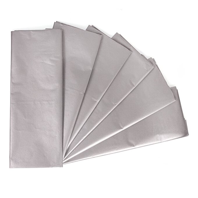 Silver Tissue Paper 50cm x 75cm 6 Pack