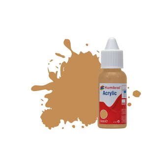 Humbrol 225 Middle Stone Matt Acrylic Paint Dropper 14ml 