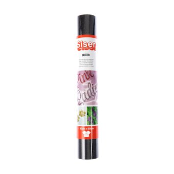 Siser Black Glitter Heat Transfer Vinyl 30cm x 50cm