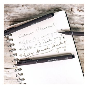 Uni-ball PIN Intense Charcoal Fineliners 3 Pack