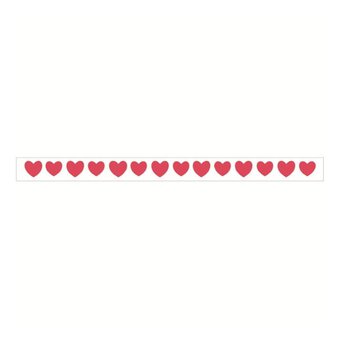 Hot Pink Hearts Satin Ribbon 6mm x 4m