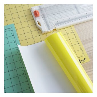 Yellow PU Iron-On Vinyl 12 x 24 Inches