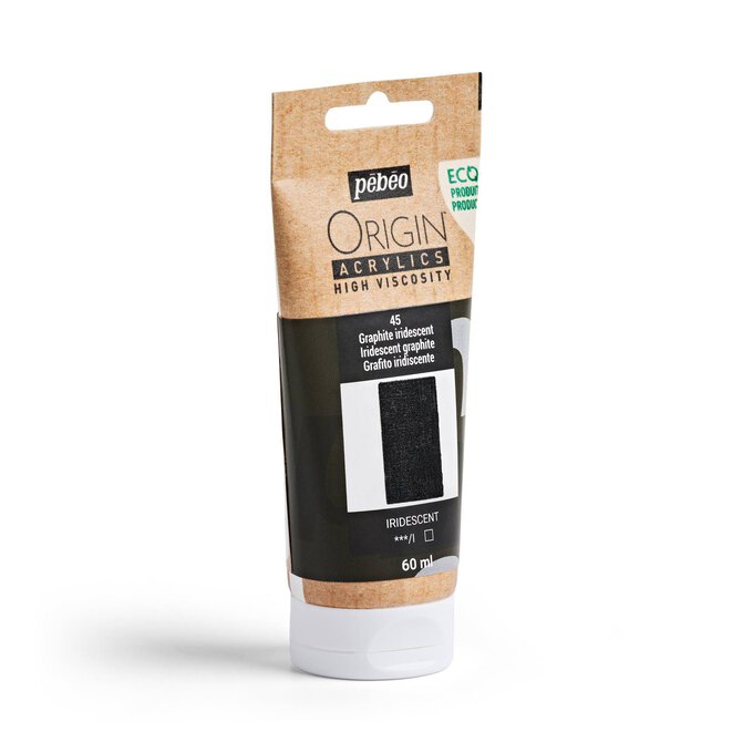 Pebeo Origin Graphite Acrylic Paint 60ml image number 1
