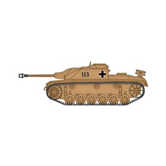 Airfix Stug III 75mm Assault Gun Model Kit 1:76