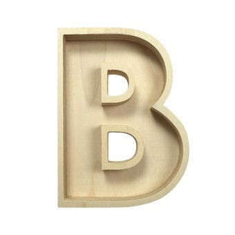 Wooden Fillable Letter B 22cm