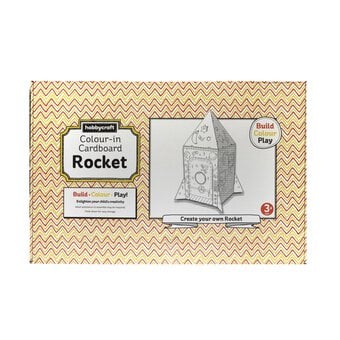 Colour-In Cardboard Rocket
