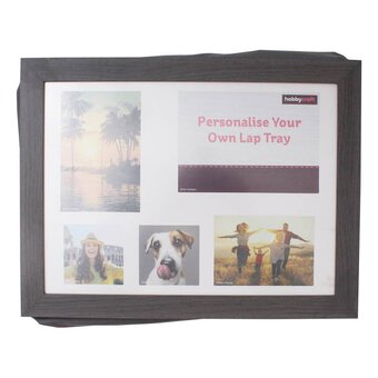 Personalisable Grey Lap Tray